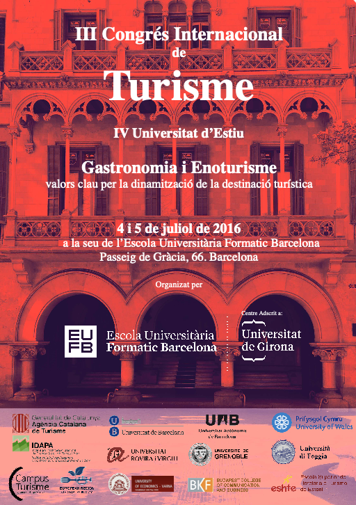 III Congrés Internacional de Turisme | Escola Universitària Formatic Barcelona
